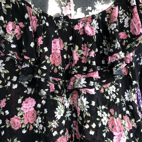 NWT FREE PEOPLE Loretta Tunic Top Dark Combo Printed Size Small - Picture 6 of 12